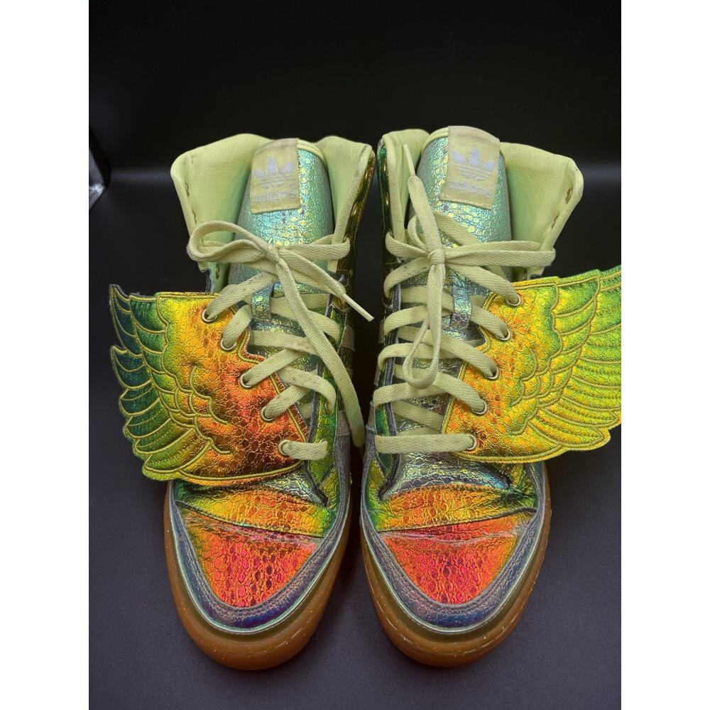 Adidas Jeremy Scott JS Wings 1.0 Rainbow Iridescent Gold Orange Size 11 Rare - Picture 2 of 15